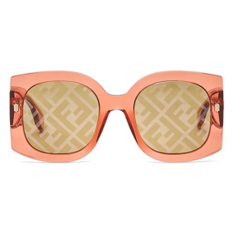 fendi oversize reflective sunglasses|fendi oversized 56mm sunglasses.